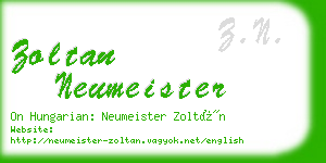 zoltan neumeister business card
